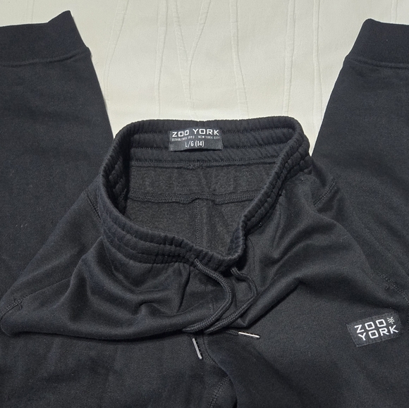 Zoo York black track pants, kids L - Picture 3 of 3